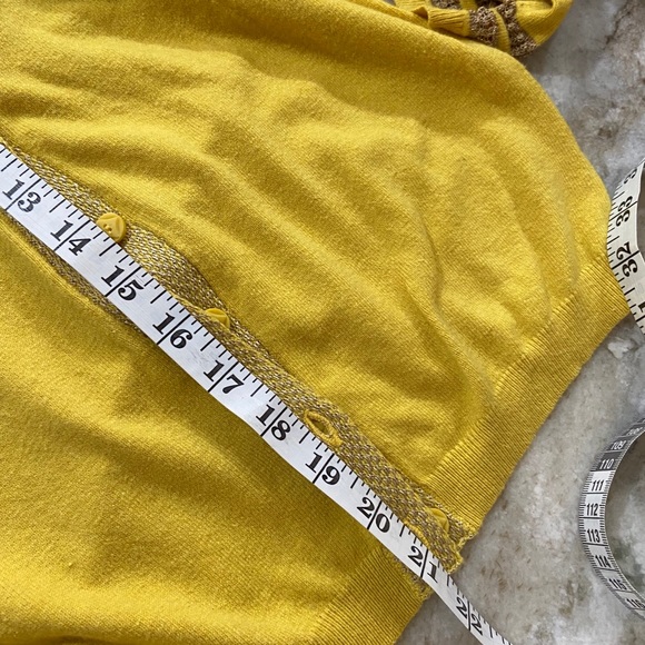 Anthropologie Sparrow Yellow cardigan Swearer S - Picture 5 of 14